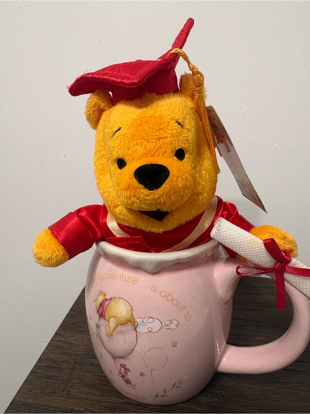 Winnie The Pooh Graduation Plush and Adventure Mug